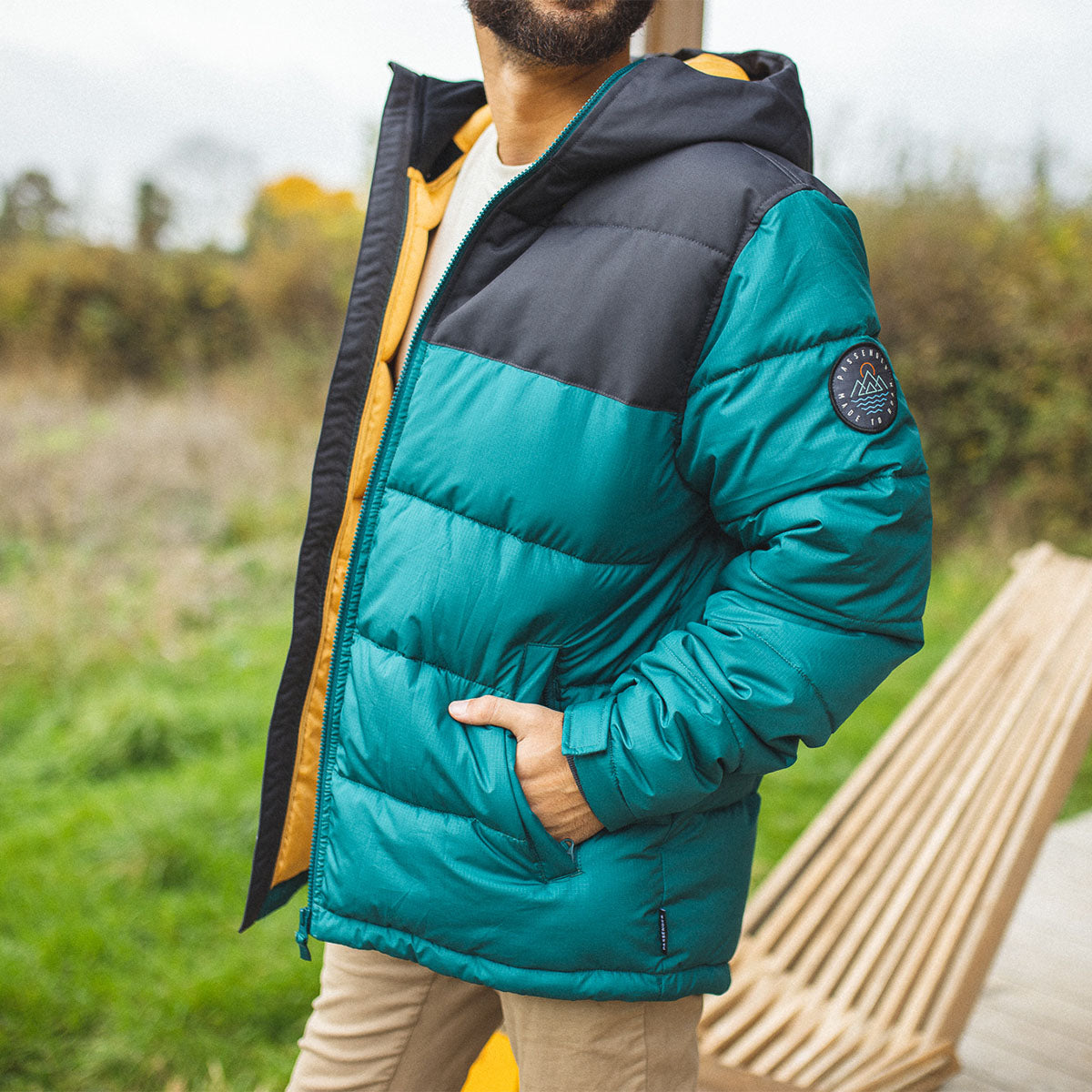 Manitoba Recycled Jacket - Storm Green/ Black