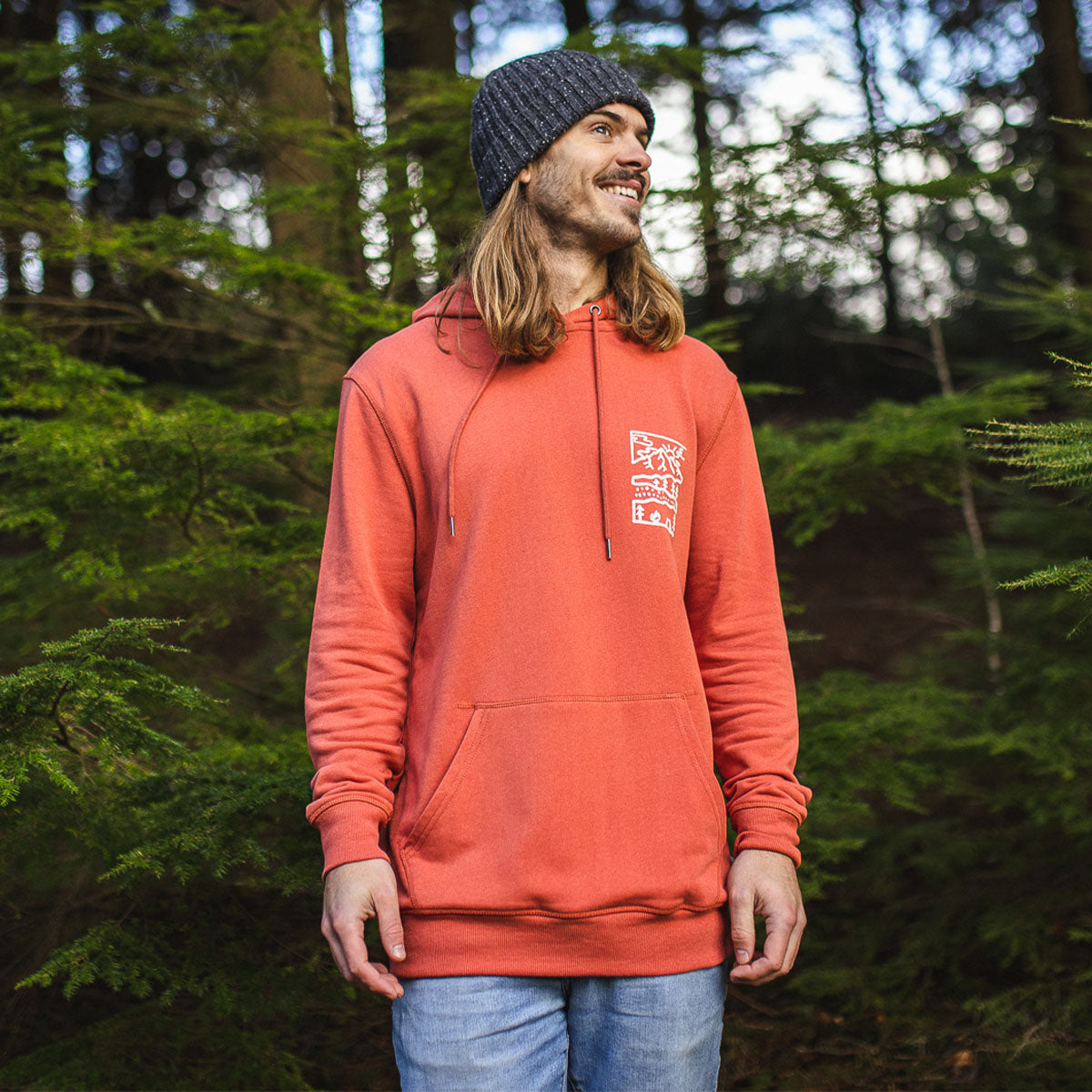 Nature Hemp Hoodie - Hot Sauce