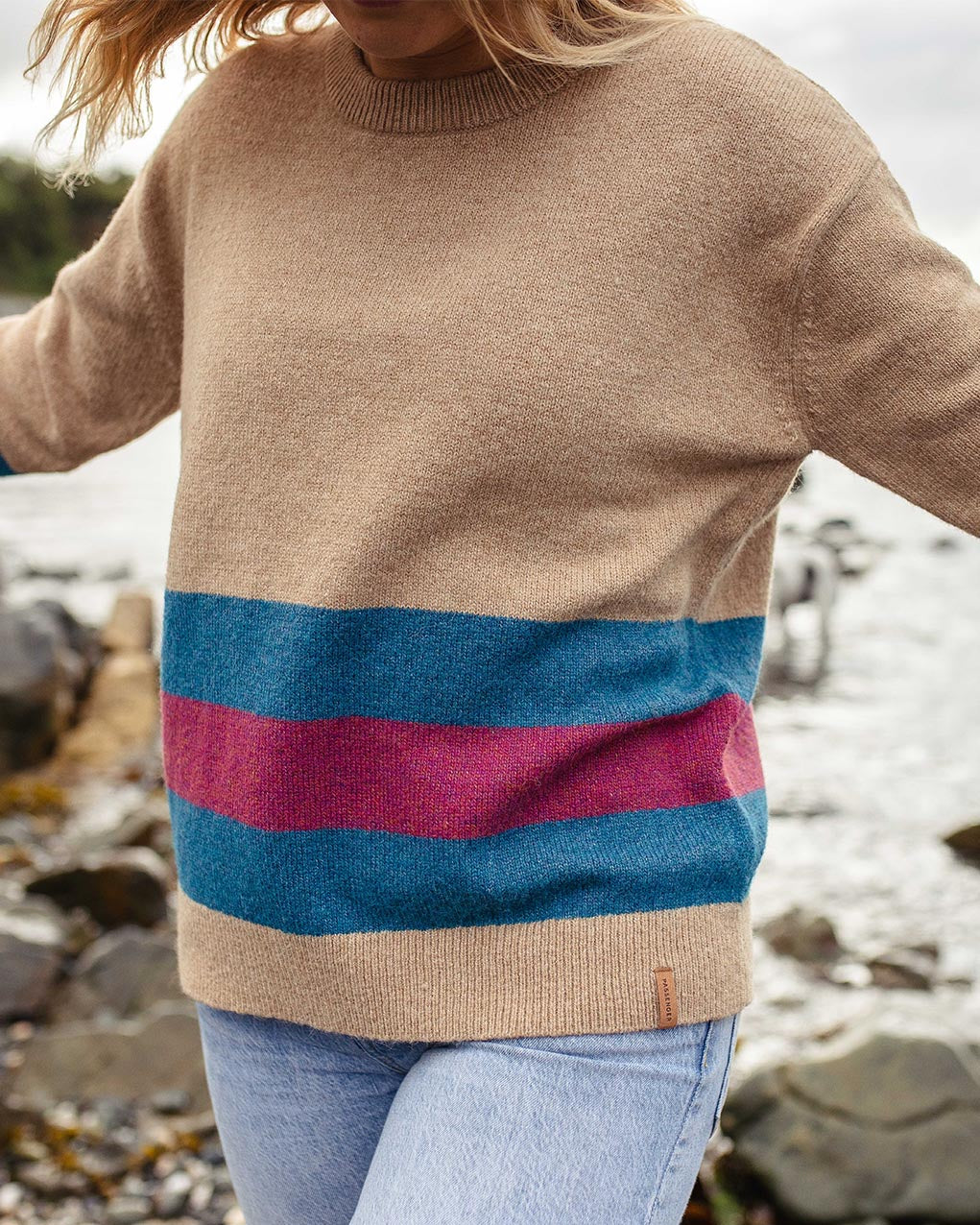 Bay Recycled Knitted Jumper - Sand