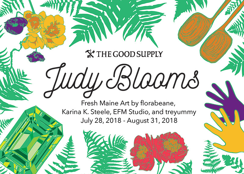 Judy Blooms Art Show at The Good Supply in Pemaquid Maine