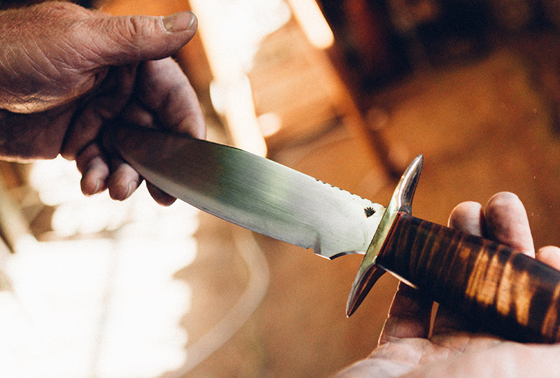 Trey Walker Knife Maker at The Good Supply in Pemaquid Maine