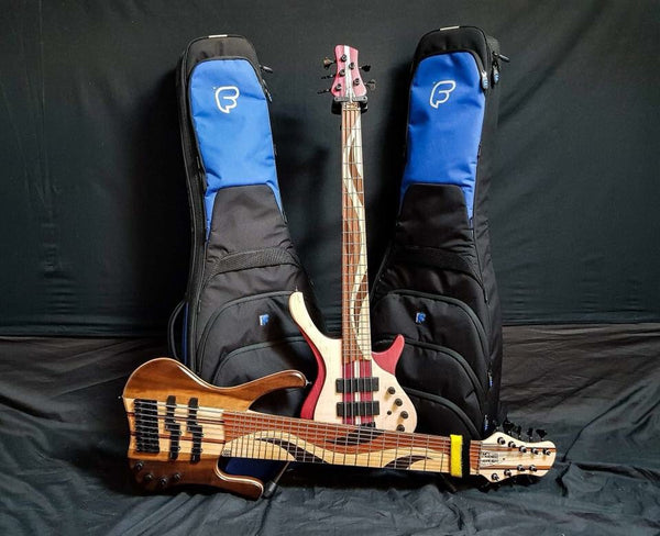 Usama's basses and cases