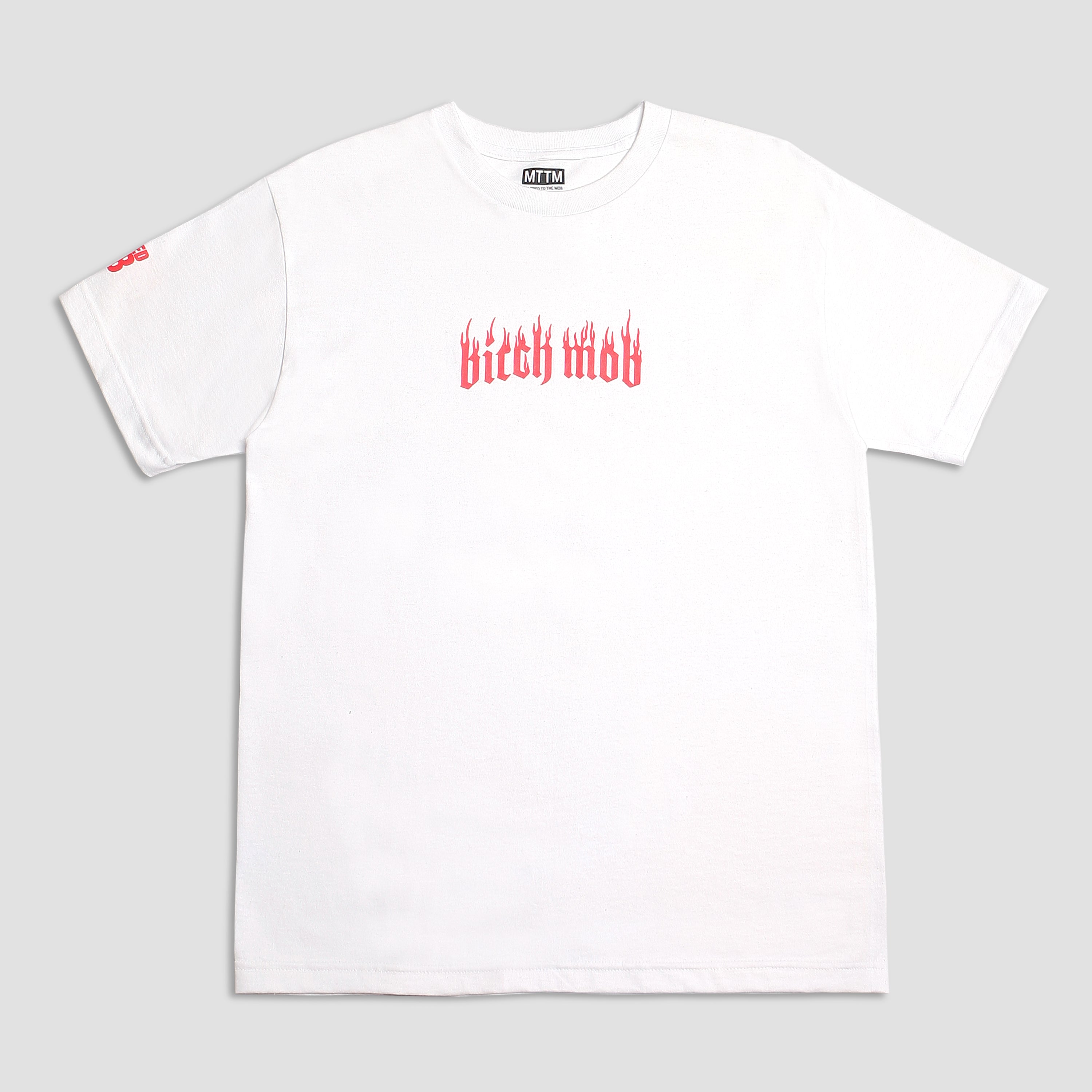 Bitch Mob Flames T-Shirt White - Married To The Mob product image