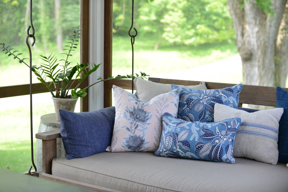 screened porch with swing