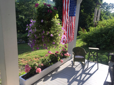 rhonda porch with flag