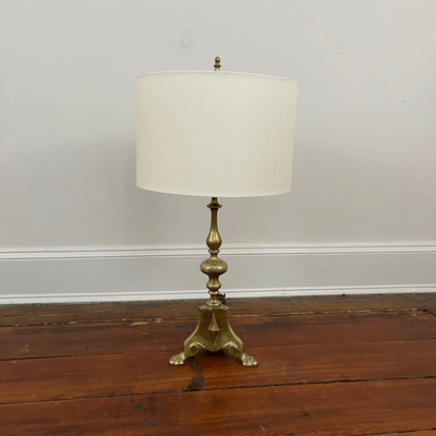 Fairmount Wall Sconce with Linen Shade, Antique Brass – Fox Mill