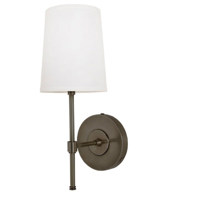 Fairmount Wall Sconce with Linen Shade, Antique Brass – Fox Mill