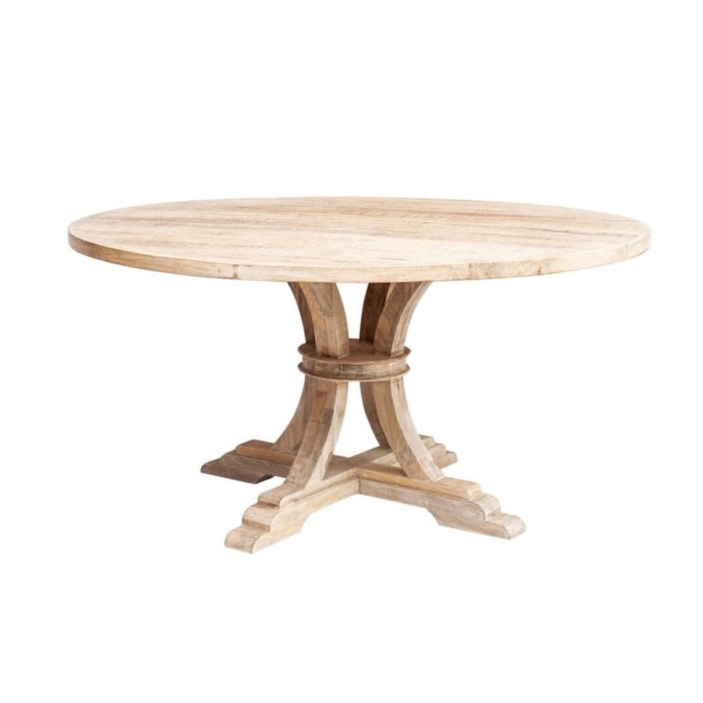 Round Mango Wood Dining Table / World Interiors Pengrove Round Mango