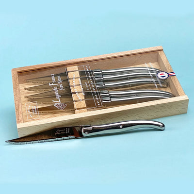 Laguiole 6 Piece Rainbow Knife Set in Wooden Box – French Dry Goods