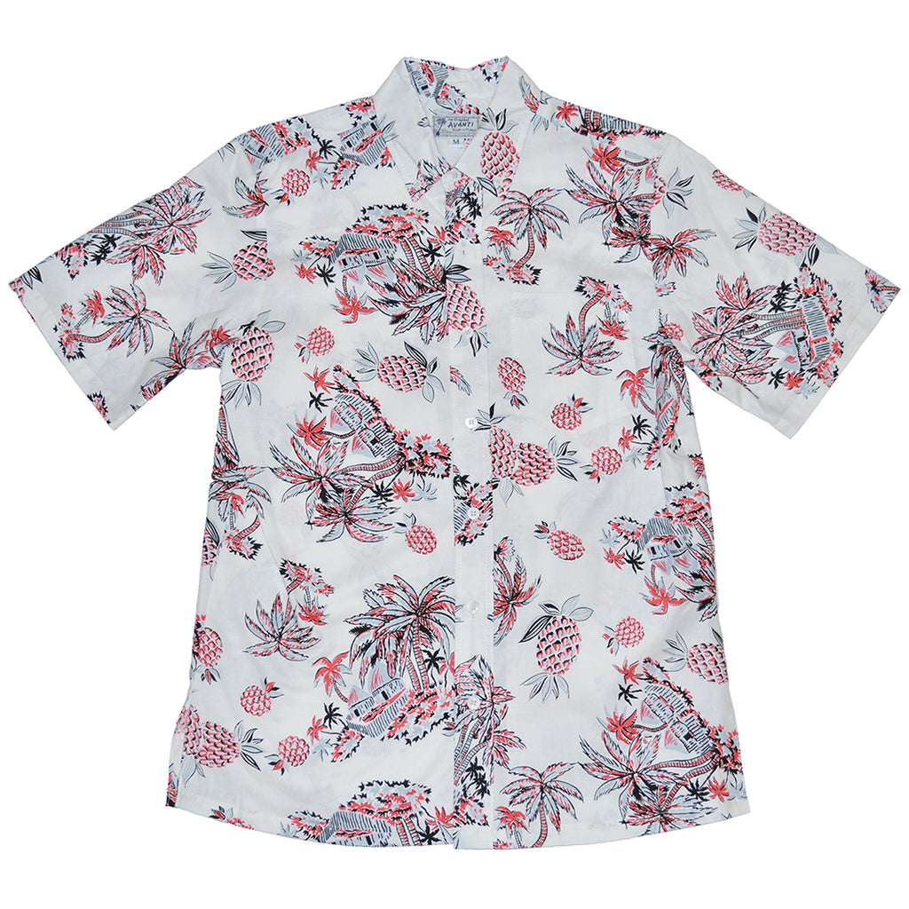 Tahiti Aloha Shirt - White | Avanti Hawaiian Shirts - Aloha Shirts from ...