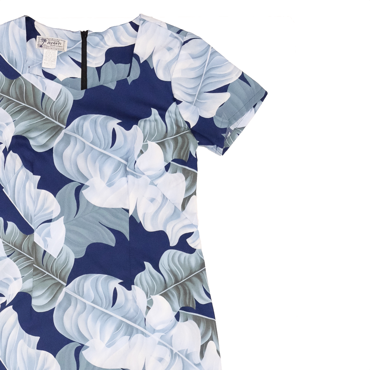 Banana Leaf (A-Line Dress) - Navy