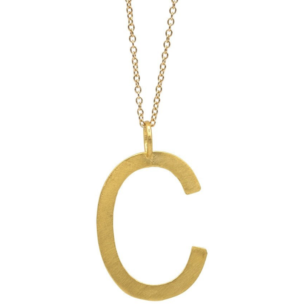 LARGE SILHOULETTE INITIAL PENDANT