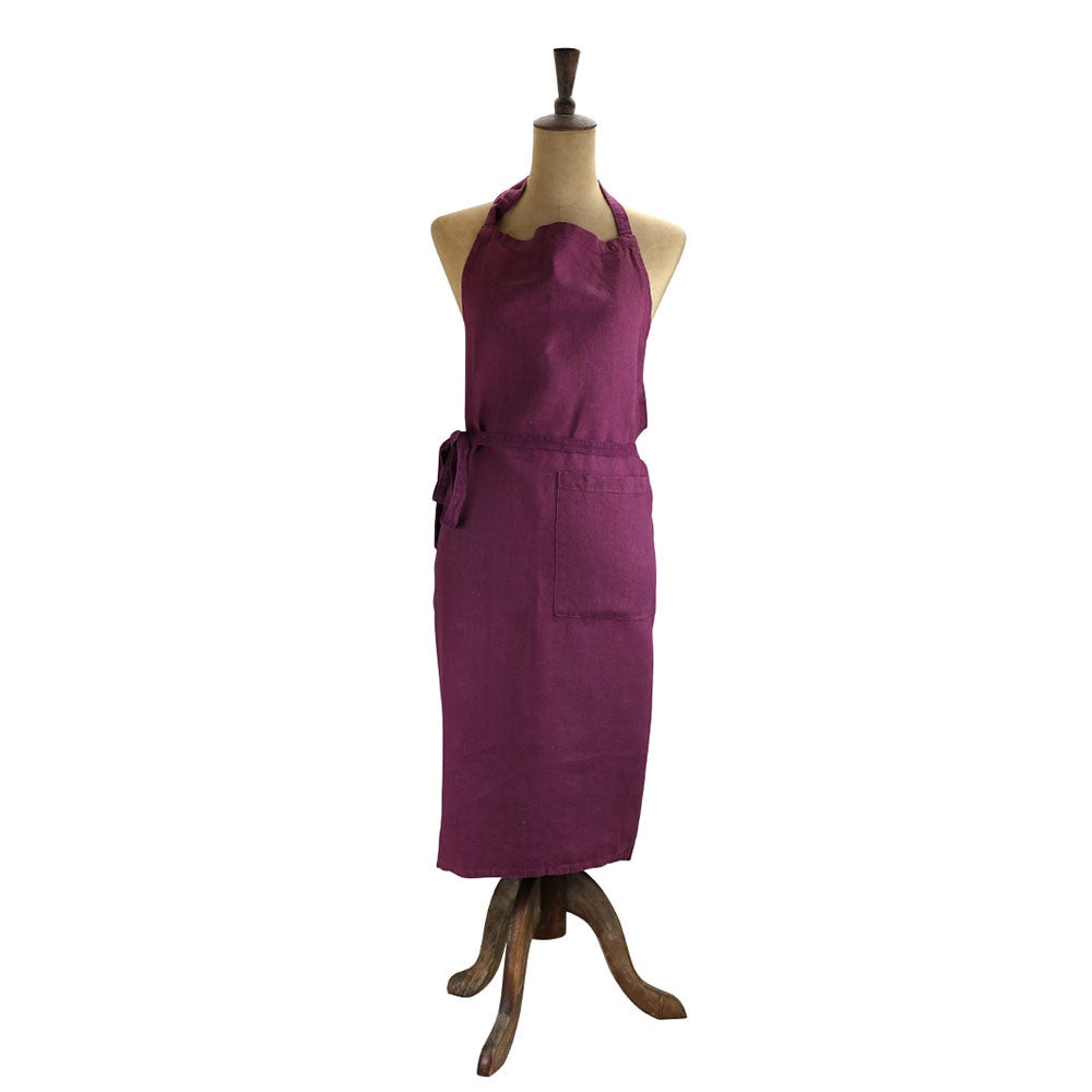 Raine & Humble | Linen Apron in Aubergine Purple – 123home