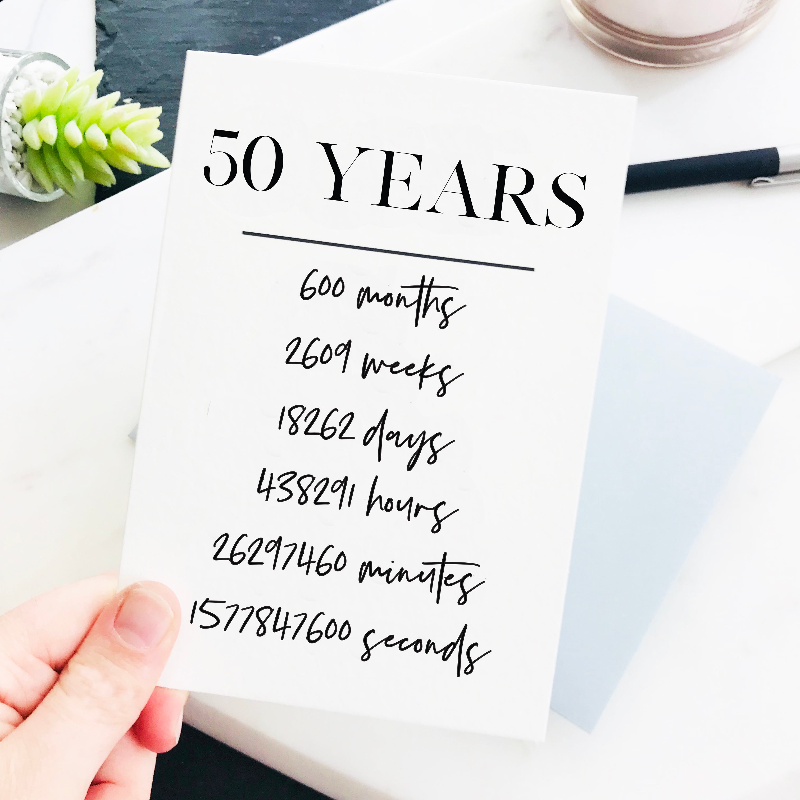 50th Birthday Milestone Card - coconutgrass