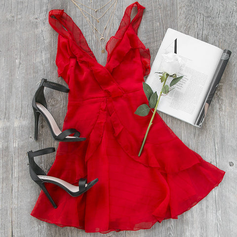 Red Wrap Dress Fourth of July Outfit