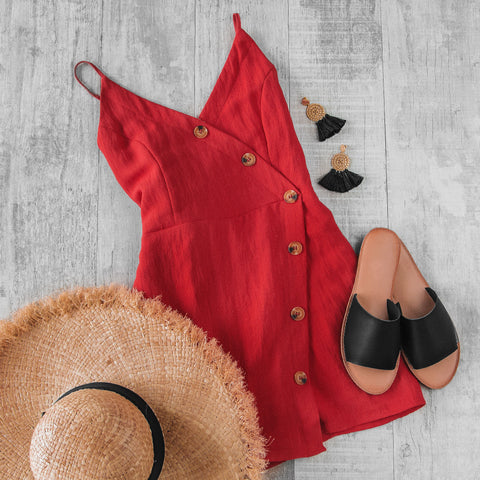 Red Romper Fourth of July Outfit