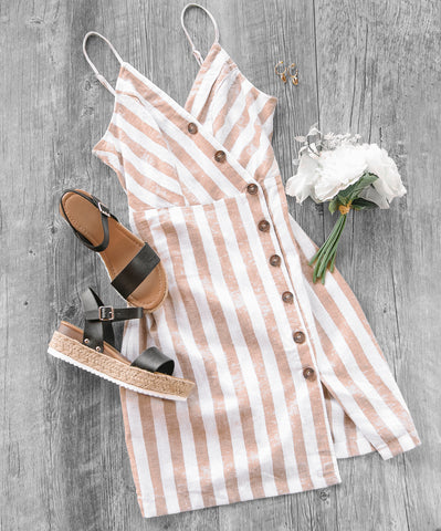 Striped Midi Dress | Vacay Looks | Womens