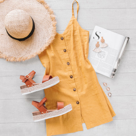 Yellow Mini Dress | Vacay Look | Womens