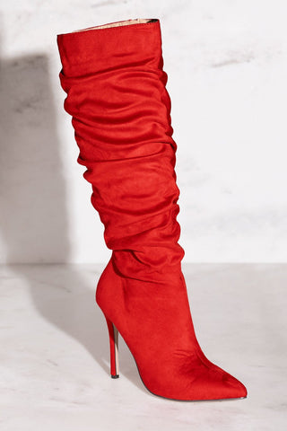 Notorious Red Suede Boots
