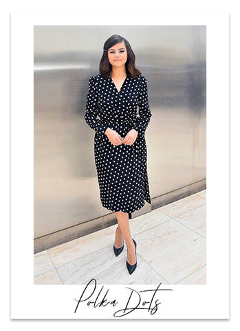 Selena Gomez | Polka Dots | Print | Wrap Dress