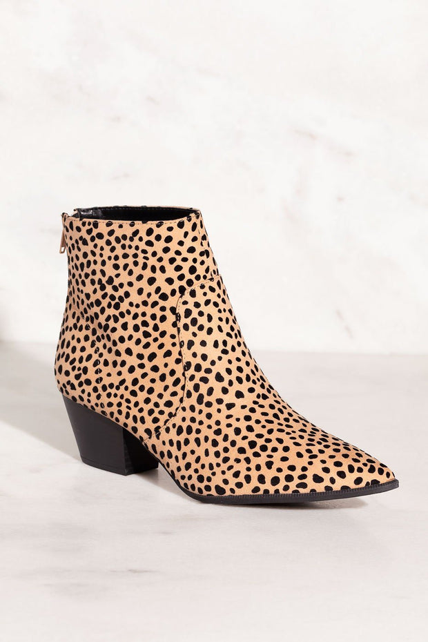 leopard pointed booties
