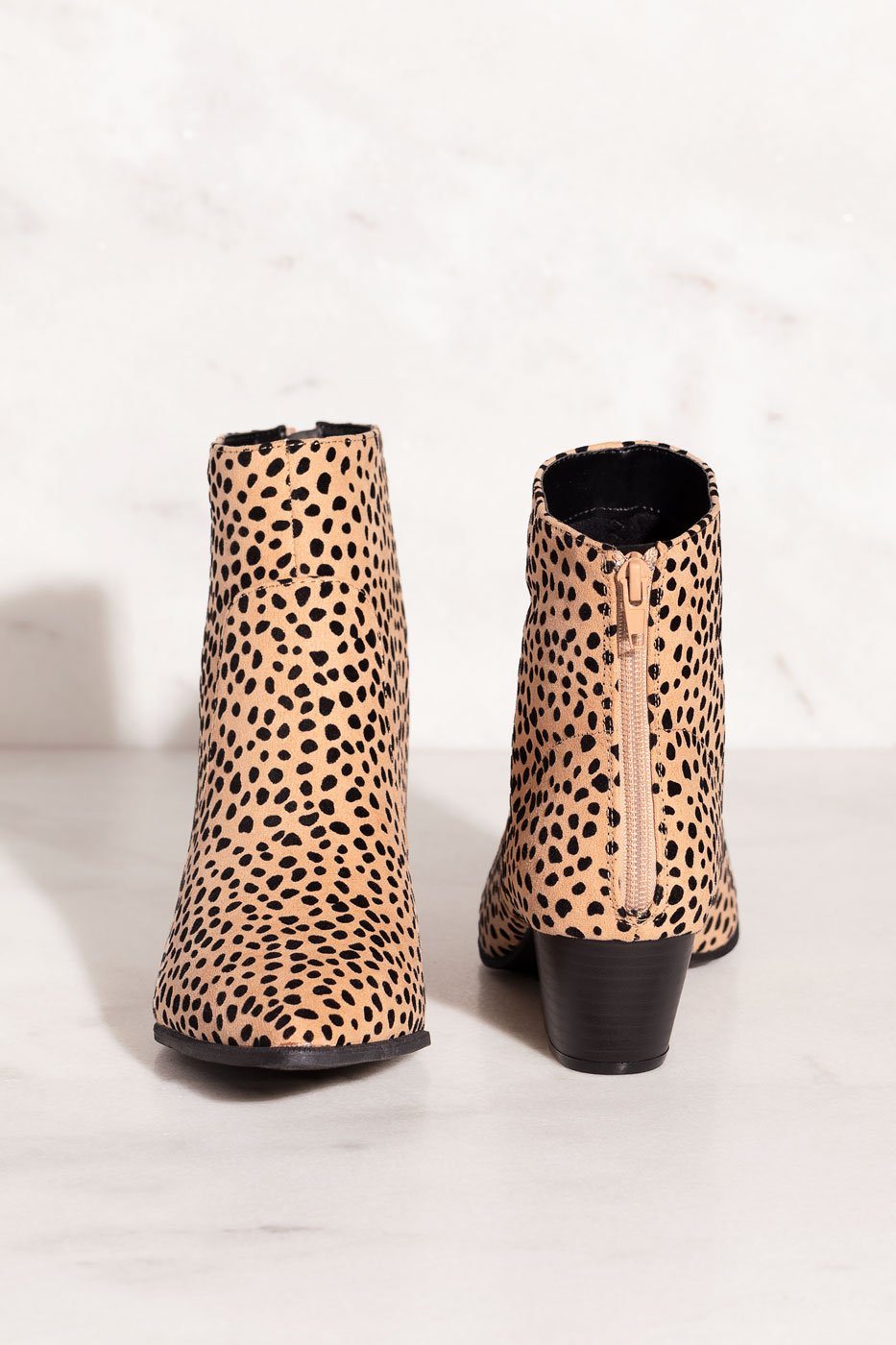 pointed toe leopard booties