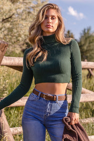 Josephine Turtleneck Crop Top  Taupe – Village me Vintage Boutique