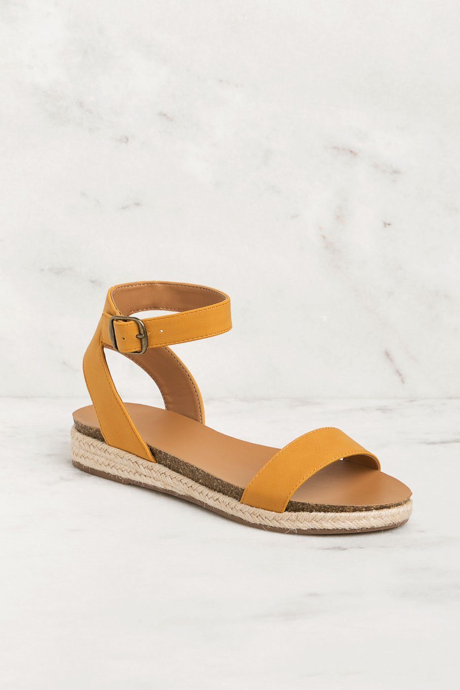 Sandstorm Mustard Sandals by Priceless