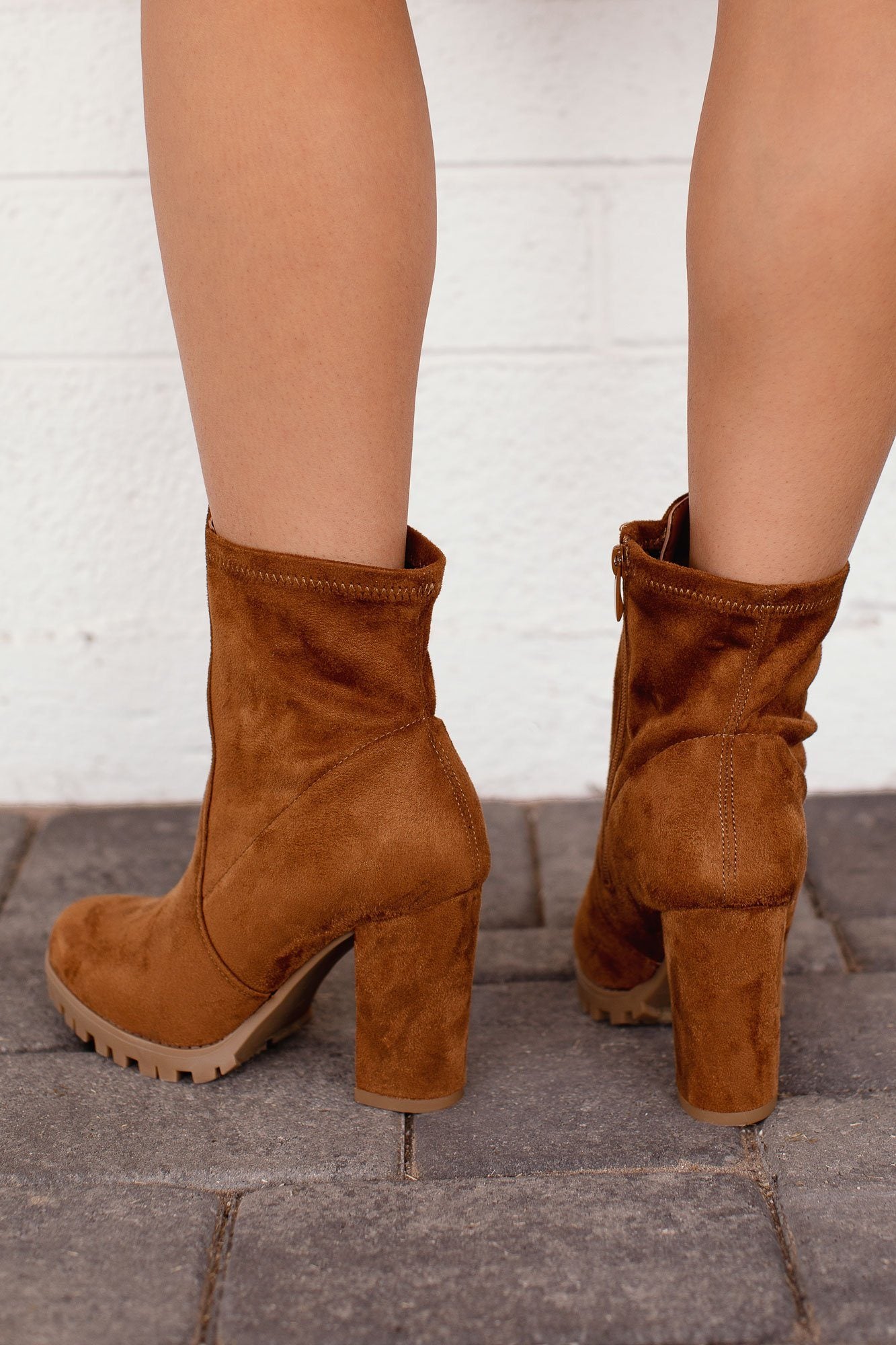 Stand Out Tan Vegan Suede Boots