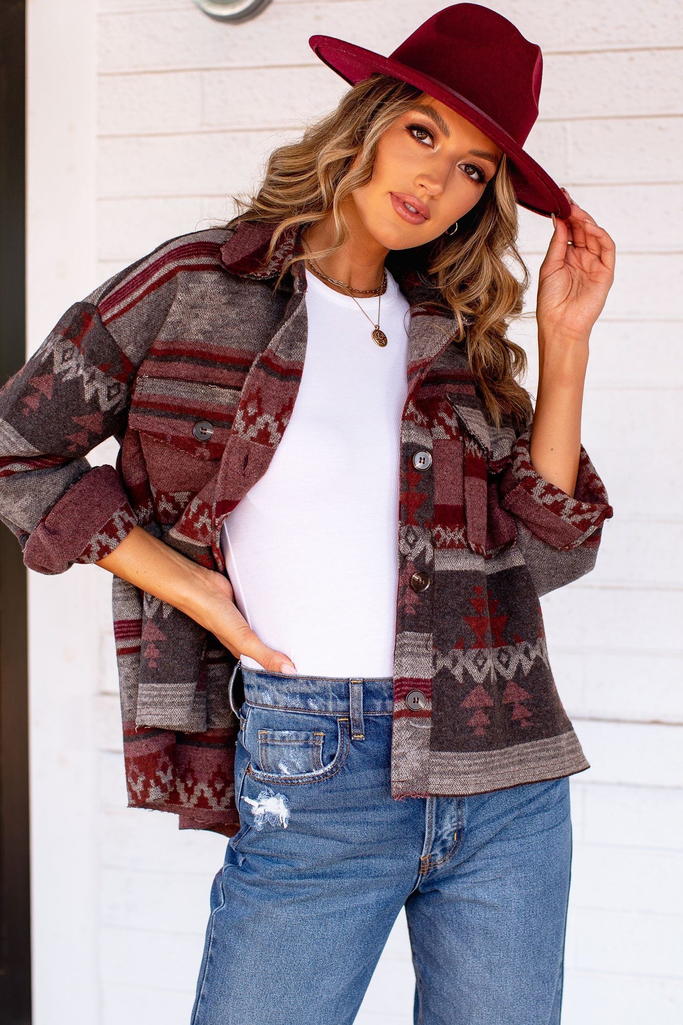 Turner Berry Aztec Shacket