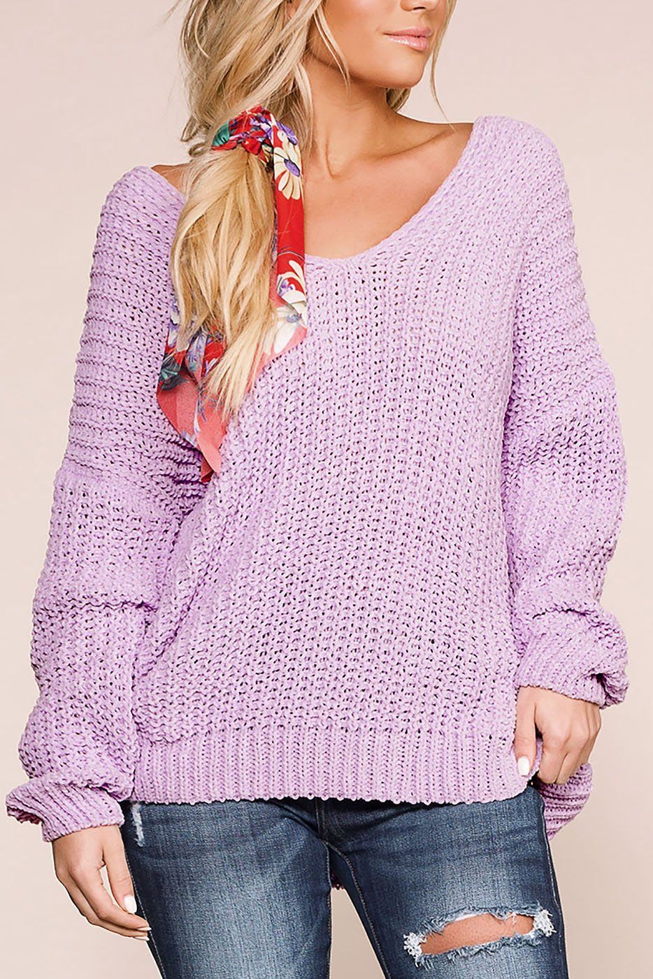 lavender sweater