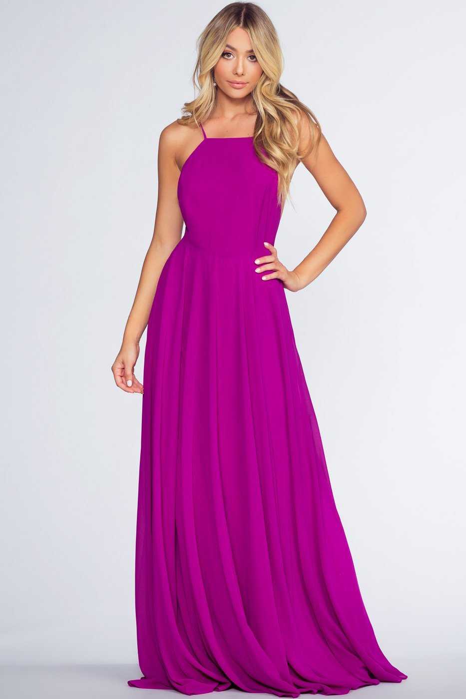 magenta maxi dress