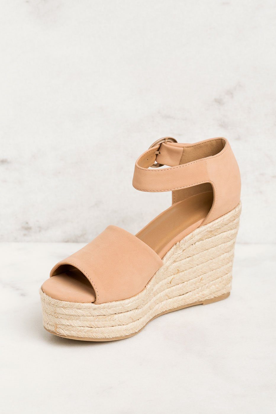 light beige wedges