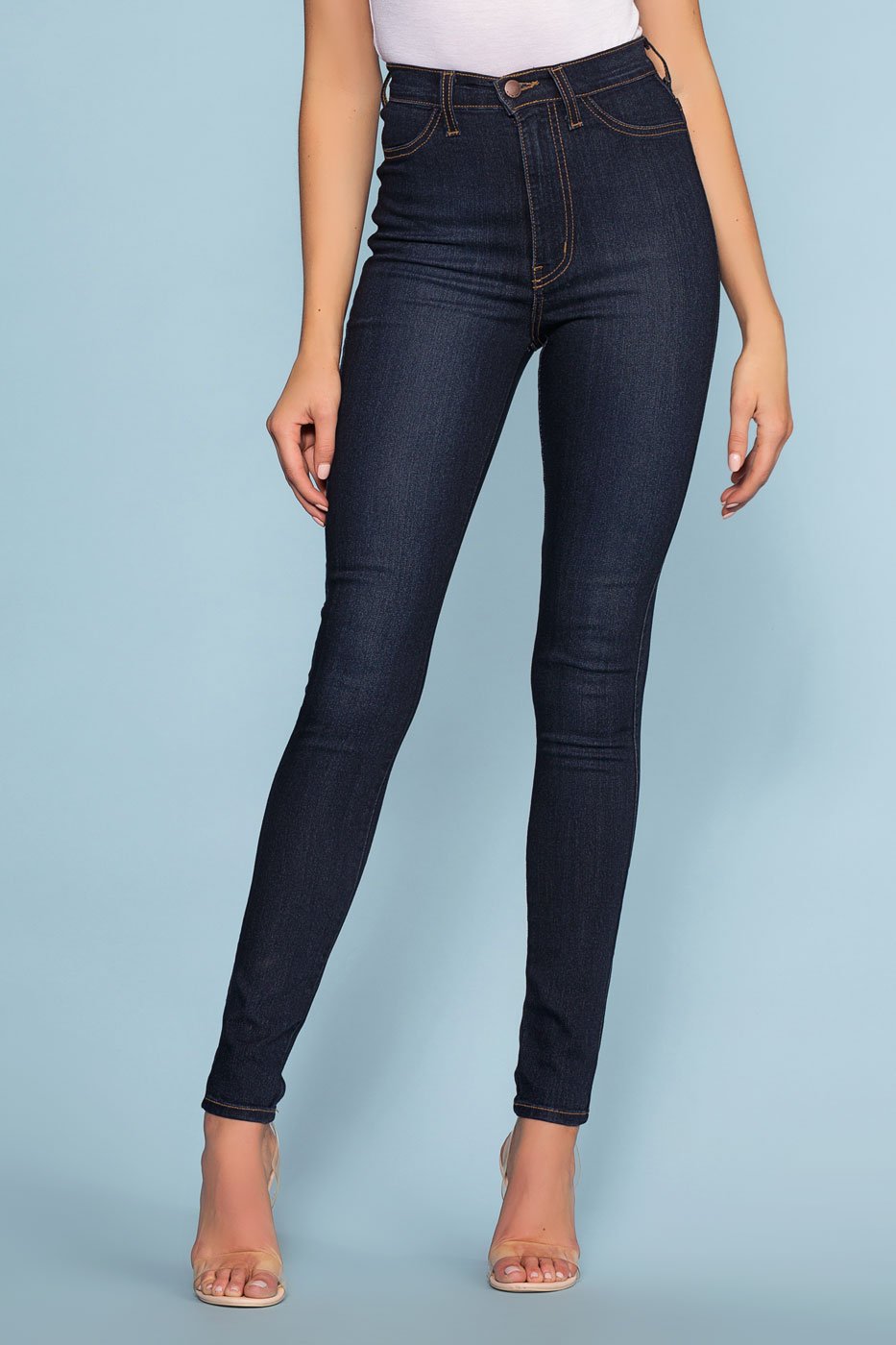 Women's Low-Rise Dark Wash Jean Leggings