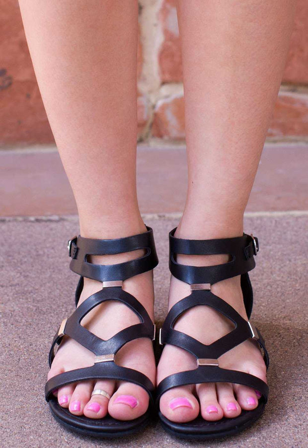 anna sandals black