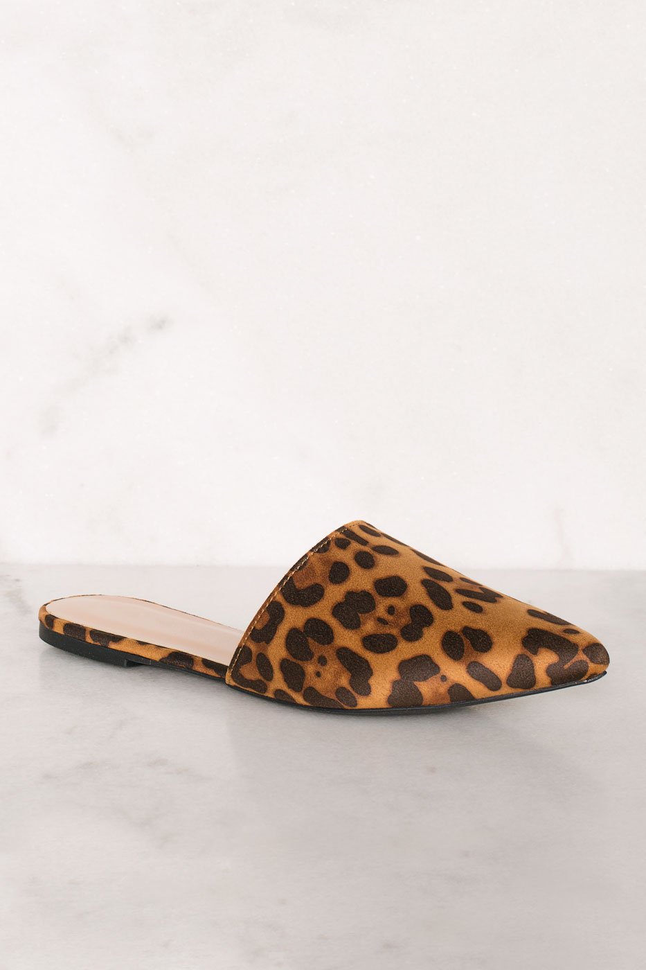 leopard print pointed shoes