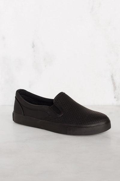 all black slip on