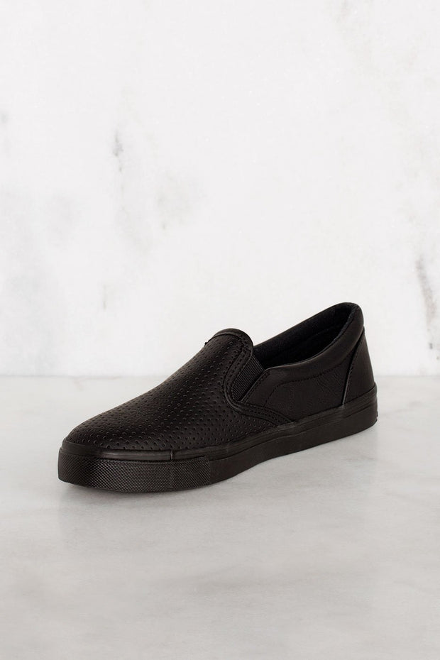 slip on sneakers all black