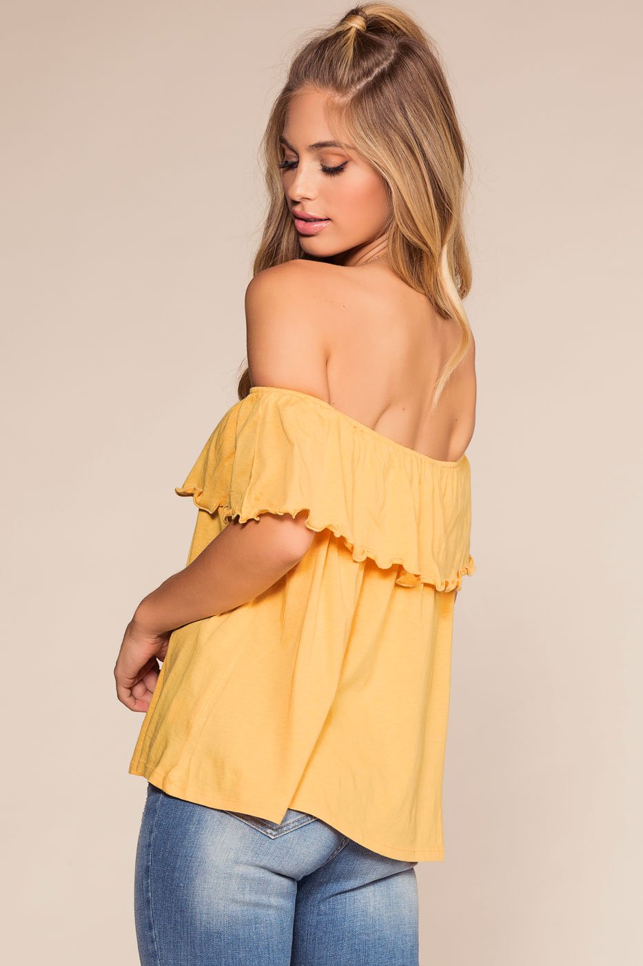 Alley Off The Shoulder Top - Honey by Priceless