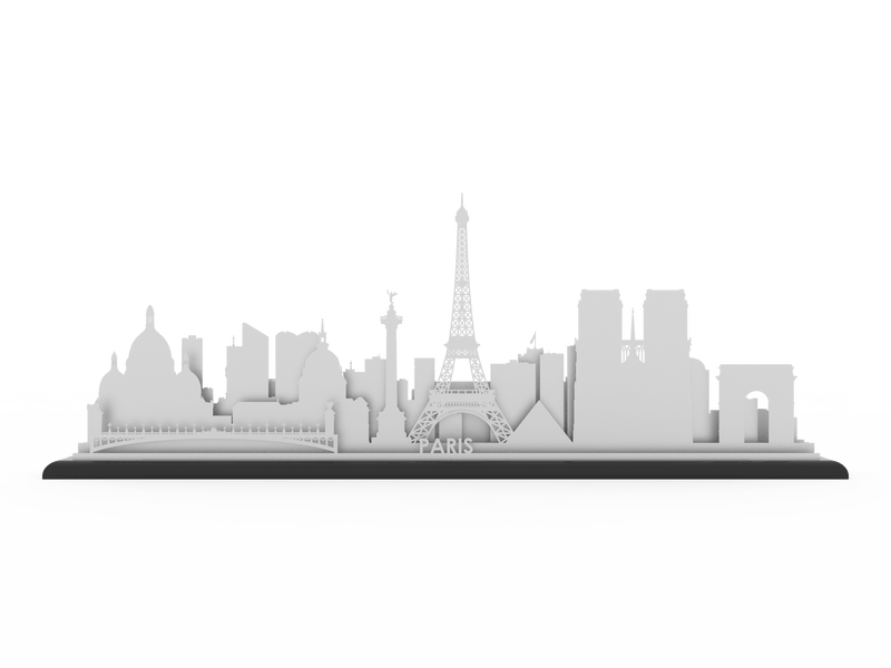 paris skyline clipart image