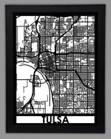 Tulsa - Cool Cut Map Gift