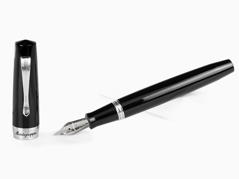 Montegrappa Elmo 01 Fountain Pen, Black Resin, ISEOR-AC - Iguana Sell