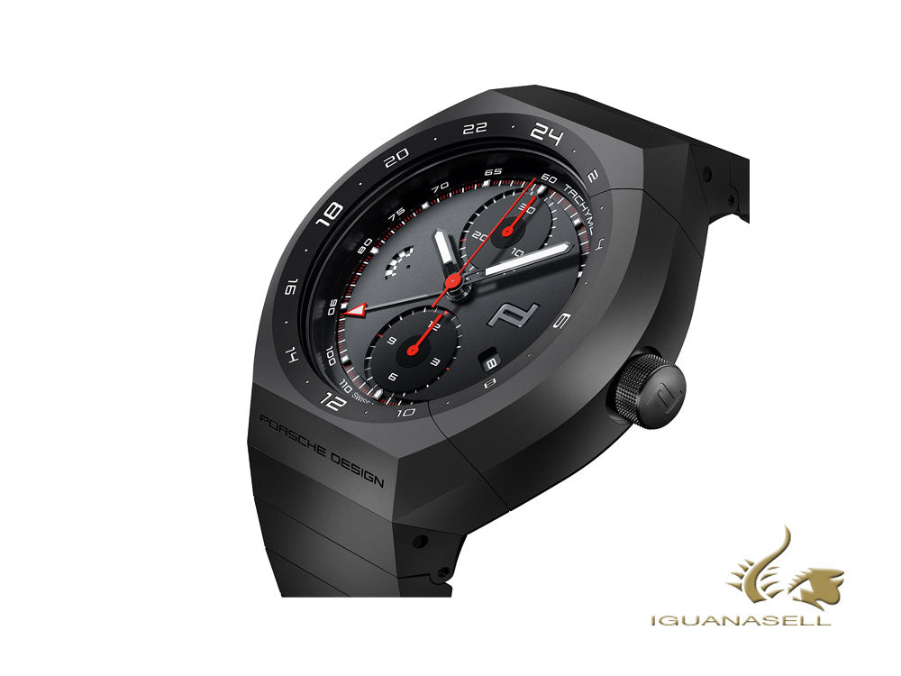 Porsche Design Monobloc Actuator 24h Chrono Automatic Watch, Titanium, Black