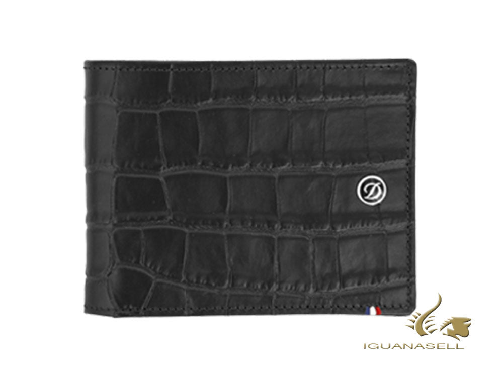 Tibaldi Leather Wallet, Black, Leather, Cotton, 6 Cards, LTM-OWALL - Iguana  Sell