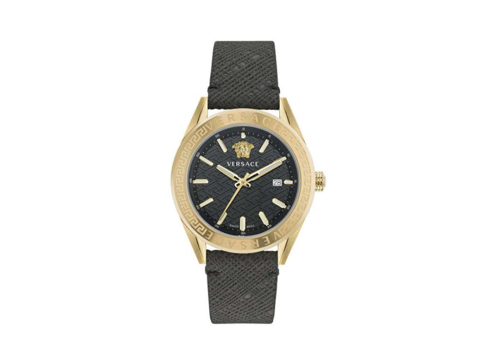 Versace Watch, Quartz - Blue, Sapphire Gold, V-Code mm, Crystal, PVD 42 Sell Iguana