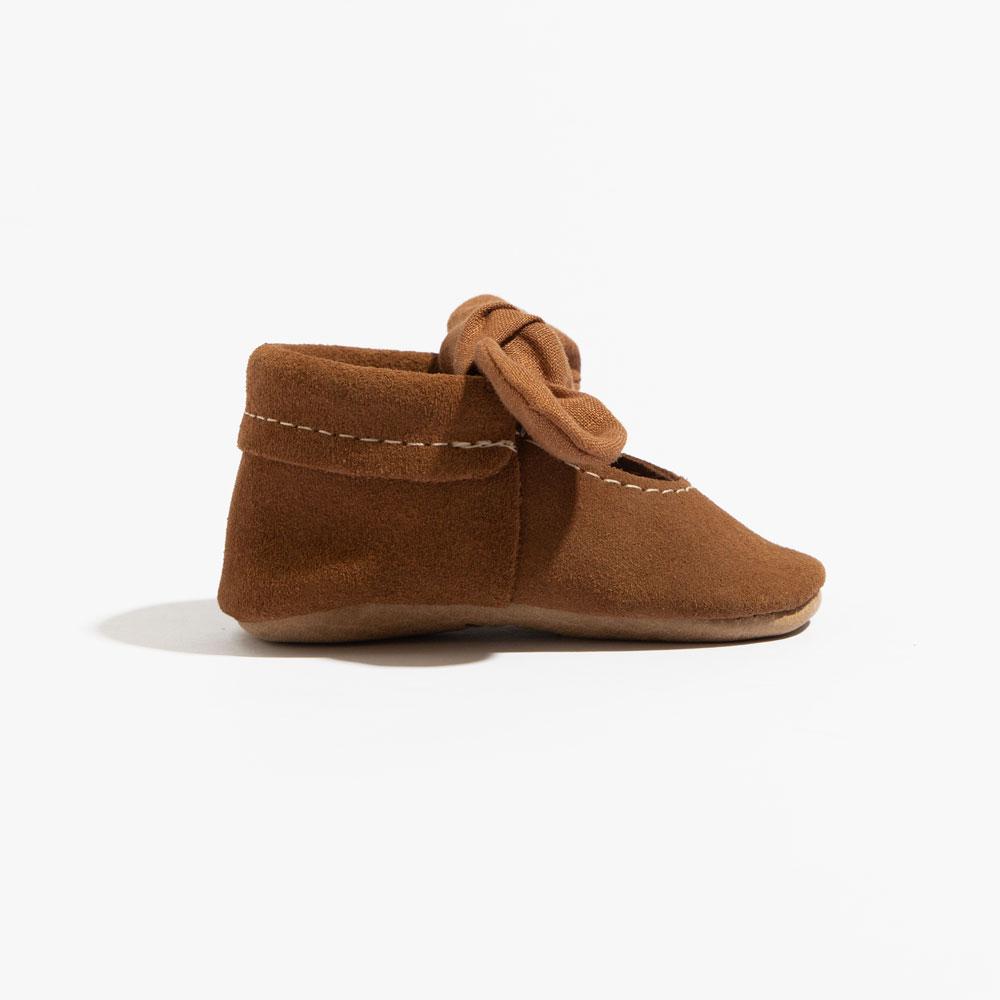 Amber Linen Knotted Bow Mocc Mini Sole II