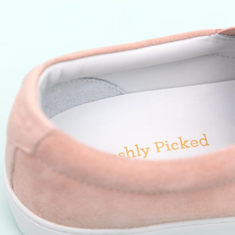 womens blush slip on sneakers