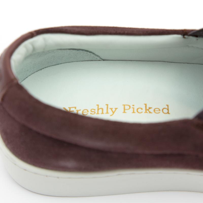 womens burgundy slip on shoes