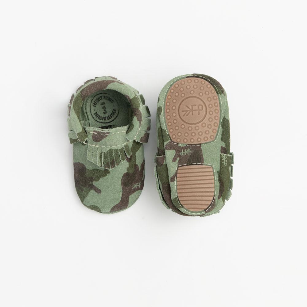 freshly picked camo moccasins