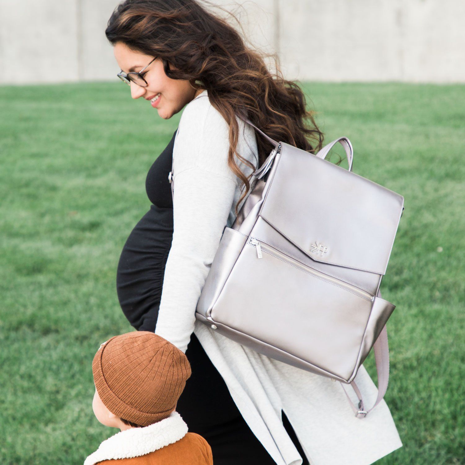 freshly picked leather diaper bag